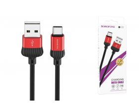 Кабель USB - USB Type-C BOROFONE BX28, 3A (красный) 1м