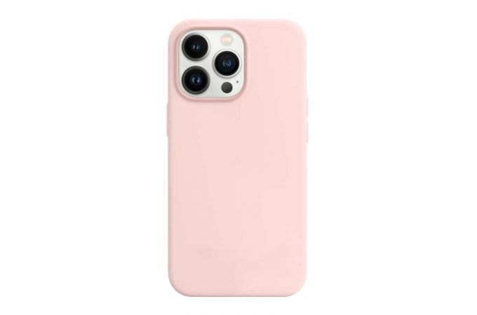 Чехол для iPhone 14 (6,1) Silicone Case Soft Touch MagSafe Сhalk Pink (мелово-розовый)