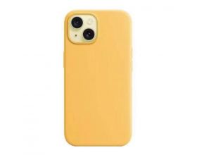 Чехол для iPhone 15 (6,1) Silicone Case Soft Touch MagSafe Sanshine (желтый)