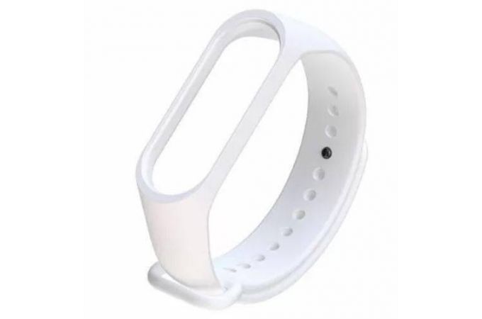 Ремешок силиконовый для XIAOMI MI Band 5/6/7 белый