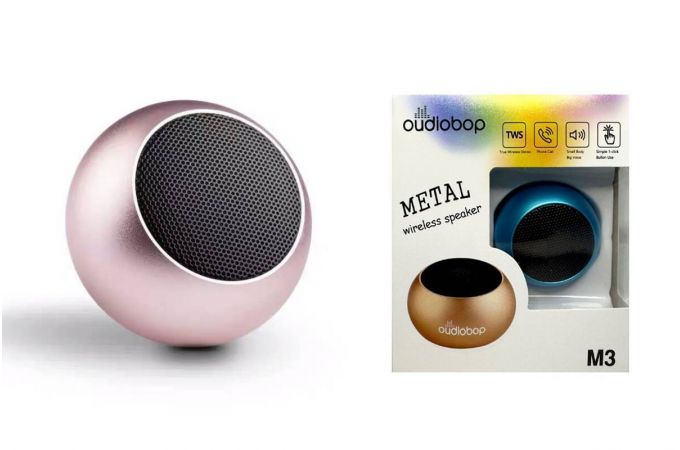 Портативная беспроводная колонка AUDIOBOP M3 (розовый)