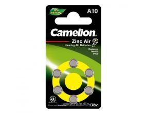 Батарейка часовая для слуховых аппаратов Camelion A10/6BL  ZincAir