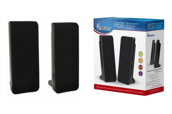 Акустическая система 2.0 Smartbuy ONE дерево 6 Вт USB, SBA-101 (черный)