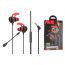 Наушники вакуумные проводные HOCO M105 Sharp wire control gaming earphones with microphone (черный)