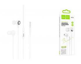 Наушники вакуумные проводные HOCO M116 Benevolent universal earphones with microphone (белый)