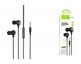 Наушники вакуумные проводные HOCO M116 Benevolent universal earphones with microphone (черный)