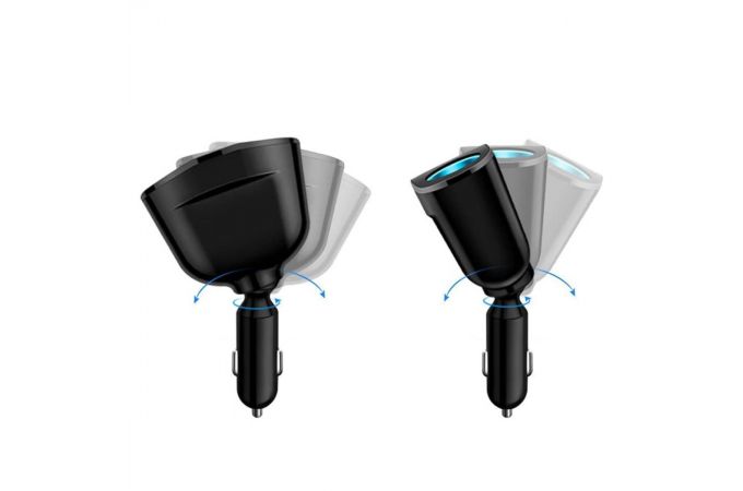 Разветвитель авто TDS TS-CAU68B (2 гнезда + USB + QC3.0 + PD20W)