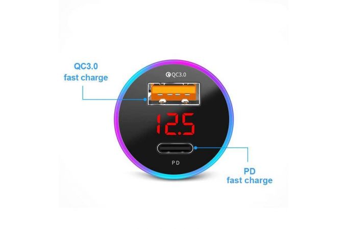 Автомобильное зарядное устройство TDS TS-CAU70 ЗУ авто USB (QC3.0 + PD20W)