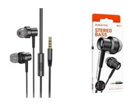 Наушники вакуумные проводные BOROFONE BM87 Element metal (черный)