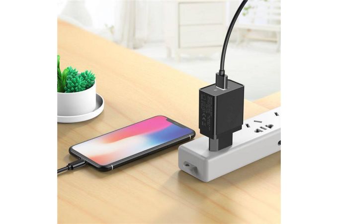 Сетевое зарядное устройство USB Орбита OT-APU55 QC3.0, 3000mA (черный)