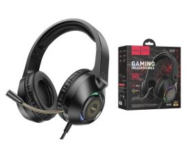 Наушники мониторные проводные HOCO W108 Черные для ПК (3.5 мм/USB) (ABSOLUT)