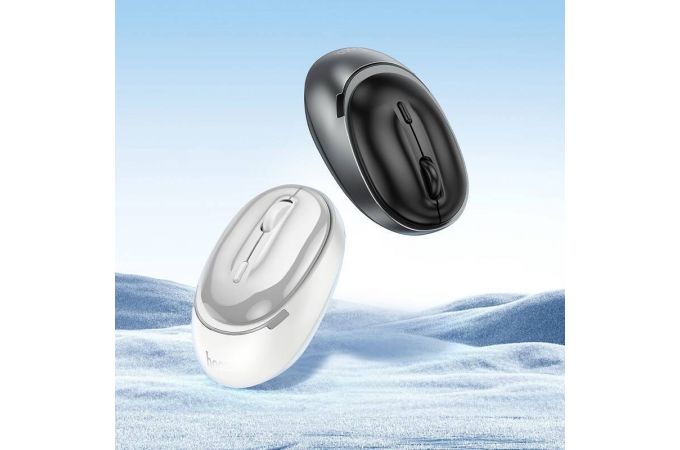 Мышь беспроводная HOCO GM34 Nuevo dual-mode business wireless mouse (USB, 2.4ГГц+ВТ, 10м) ( черно-серый)