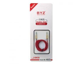 Кабель аудио AUX BL-613 Jack3.5 (M) - Jack3.5 (M)  1 метр, силикон, красный