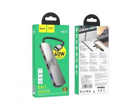 Разветвитель USB HUB HOCO HB27  USB (3*USB, PD60W, HDMI) (ABSOLUT)