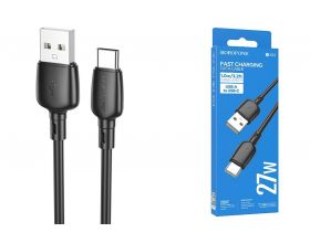 Кабель USB - USB Type-C BOROFONE BX93 27W (черный) 1м