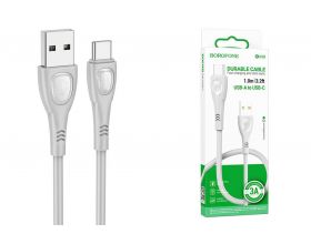 Кабель USB - USB Type-C BOROFONE BX98 (серый) 1м