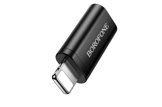 Переходник BOROFONE BV26A Lightning 8-pin на Type-C USB 2.0  (черный)