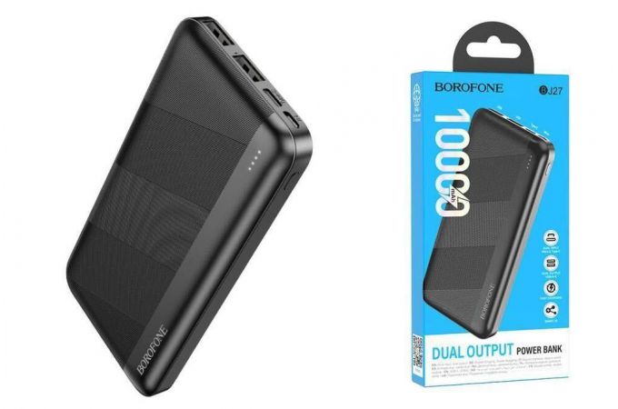 Универсальный дополнительный аккумулятор Power Bank BOROFONE BJ27 (10000 mAh) (черный)