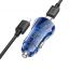 Автомобильное зарядное устройство АЗУ USB + Type-C + кабель Lightning HOCO Z47A Discovery Edition PD+QC3.0 (черный прозрачный)