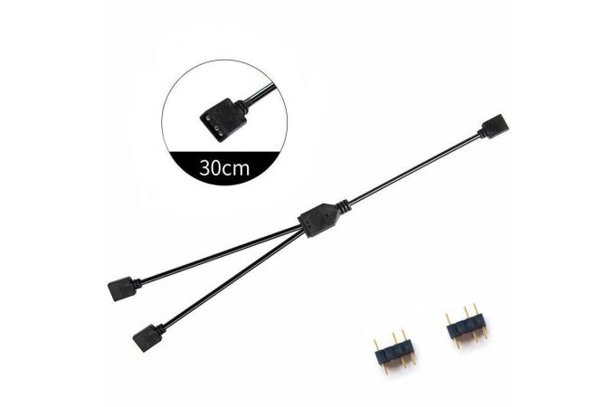 Разветвитель для подсветки ARGB 5V на 2 устройства (3 pin 30 см)