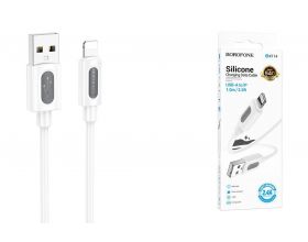 Кабель USB - Lightning BOROFONE BX114 (белый) 1м
