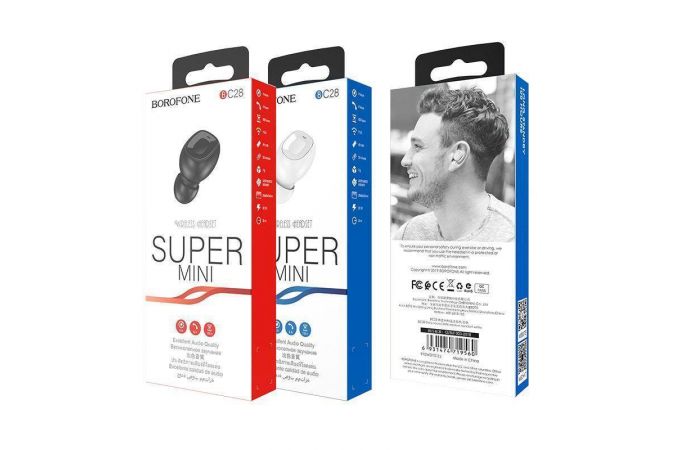Bluetooth гарнитура BOROFONE BC28 (белый)
