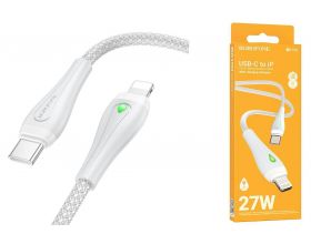 Кабель USB Type-C - Lightning BOROFONE BX100 (серый) 1м