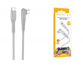 Кабель USB Type-C - USB Type-C BOROFONE BX105, PD60W (серый) 1м