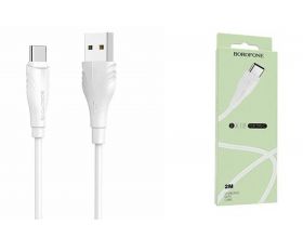 Кабель USB - USB Type-C BOROFONE BX18, 2A (белый) 2м