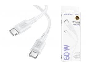 Кабель USB Type-C - USB Type-C BOROFONE BX111, PD60W (белый) 1м