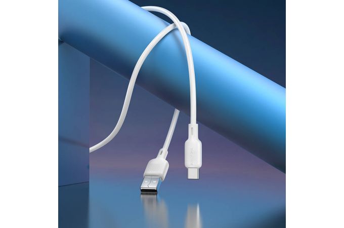 Кабель USB - USB Type-C BOROFONE BX113 Lenny  (черный) 1м силиконовый