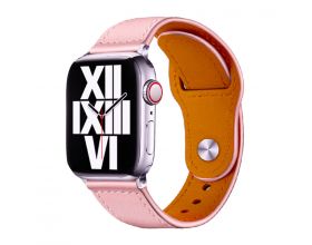 Ремешок для Apple Watch 38/40/41 mm кожаный (розовый)