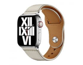 Ремешок для Apple Watch 38/40/41 mm кожаный (белый)