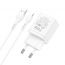 Сетевое зарядное устройство 2USB + кабель Lightning HOCO N25 Marker 2400mAh (белый)
