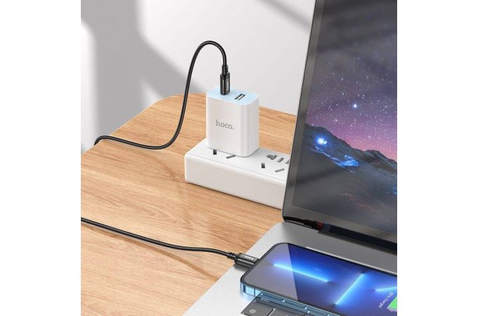 Кабель USB Type-C - Lightning HOCO X91 PD20W (черный) 3м