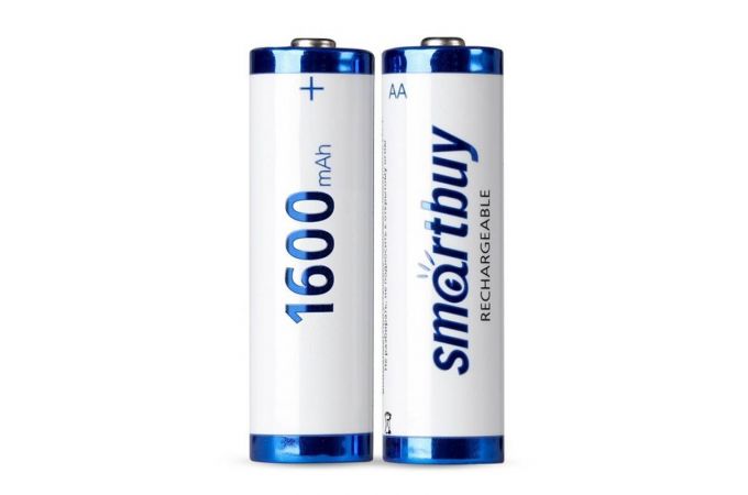 Аккумулятор NiMh Smartbuy AA/2BL 1600 mAh цена за 2 шт (24/240) (SBBR-2A02BL1600)