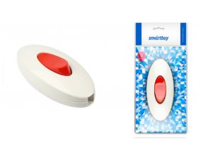 Выключатель Smartbuy, проходной белый/красный 6А 250В (SBE-06-S05-wr)