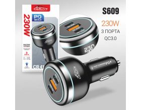 Автомобильное зарядное устройство Carlive CR41 QC45W + PD45W + PD140W 230W (Black) в упаковке 5pcs