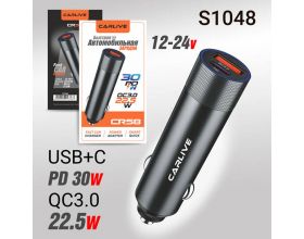 Автомобильное зарядное устройство Carlive CR58 QC3.0 + PD25W (Silver) 20pcs