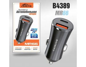 Автомобильное зарядное устройство MR66 1USB + PD 5V/3.1A (Grey) в коробочке