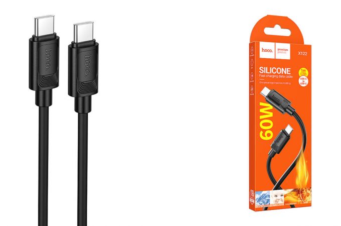 Кабель USB Type-C - USB Type-C HOCO X122 Benefit 60W (черный)