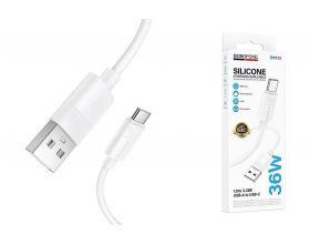Кабель USB - USB Type-C BOROFONE BX123 (белый) силиконовый