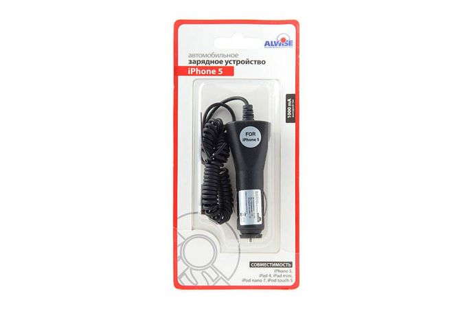 Автомобильное зарядное устройство iPhone 5/5S/5c Alwise