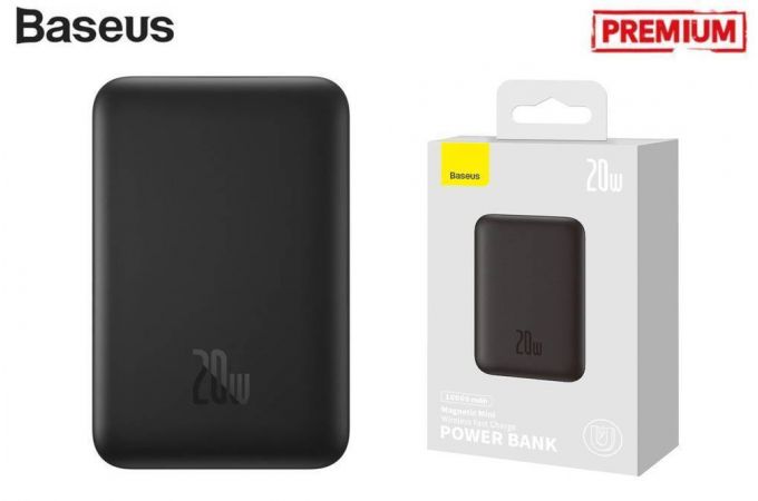 Универсальный дополнительный аккумулятор Power Bank Baseus Magnetic Mini Wireless Fast Charge Power Bank 10000mAh 20W (черный)