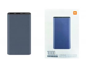 Универсальный дополнительный аккумулятор Power Bank Xiaomi 10000 mah металл (синий)