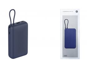 Универсальный дополнительный аккумулятор Power Bank Xiaomi 20000 mah 33W с проводом (синий)