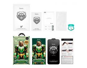 Защитное стекло дисплея iPhone 12 12/12 Pro HOCO Bear Shield (A777 Plus)(Антишпион) черное