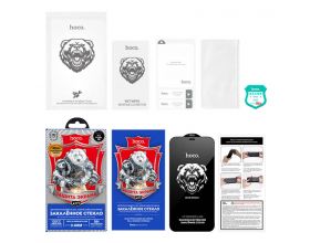 Защитное стекло дисплея iPhone 16 Plus/15 Plus HOCO Bear Shield full screen HD (A777) черное