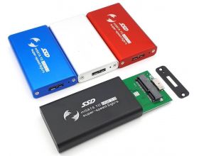 Кейс для SSD mSATA - USB3.0 металл (Msata_Silver)