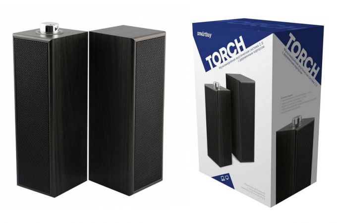 Акустическая система 2.0 Smartbuy TORCH (SBA-2560) мощность 6Вт корпус МДФ USB (черный)